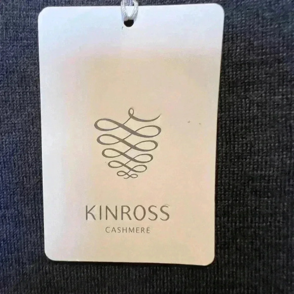 Kinross Cashmere Charcoal Solid Scottish Tank Womens Sz L Style KL13-43F - Picture 3 of 6